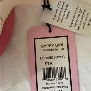 LOLA  Utopia Gypsy Girl Small Leather Backpack NWT Lola California Mondo Utopian Pink Small Backpack Sold  main image 4